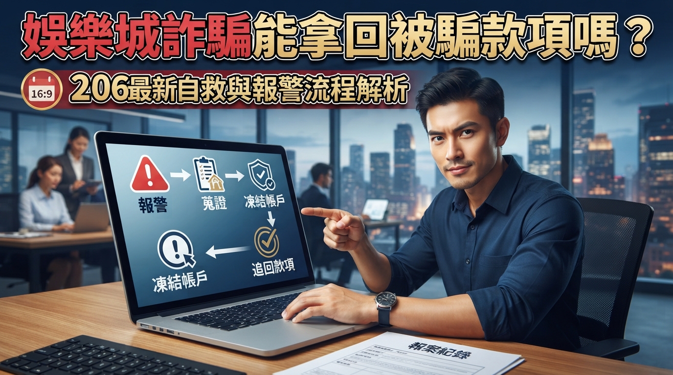 娛樂城詐騙能拿回被騙款項嗎？2026最新自救與報警流程解析